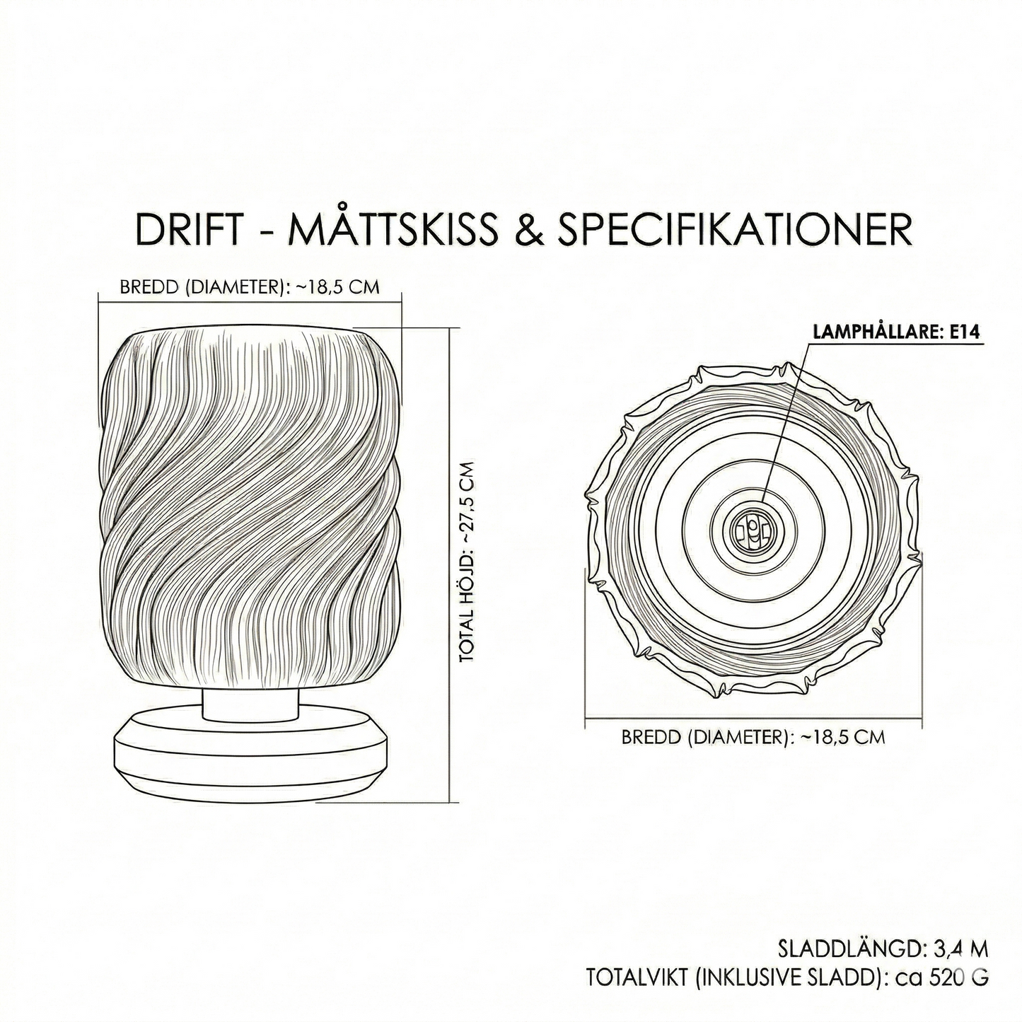 Drift – Designlampa med levande textur