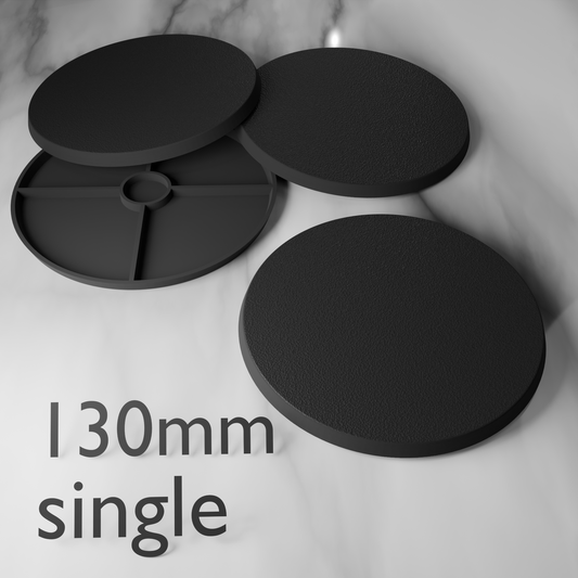 130mm rund miniatyrbas – 1-pack svart