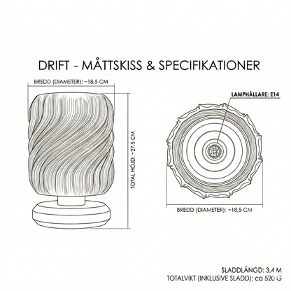 Drift – Designlampa med levande textur