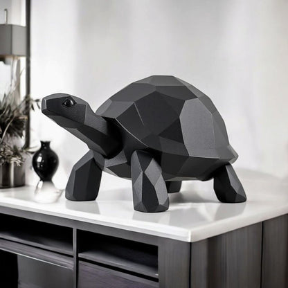 Low Poly-sköldpadda – Dekorativ skulptur