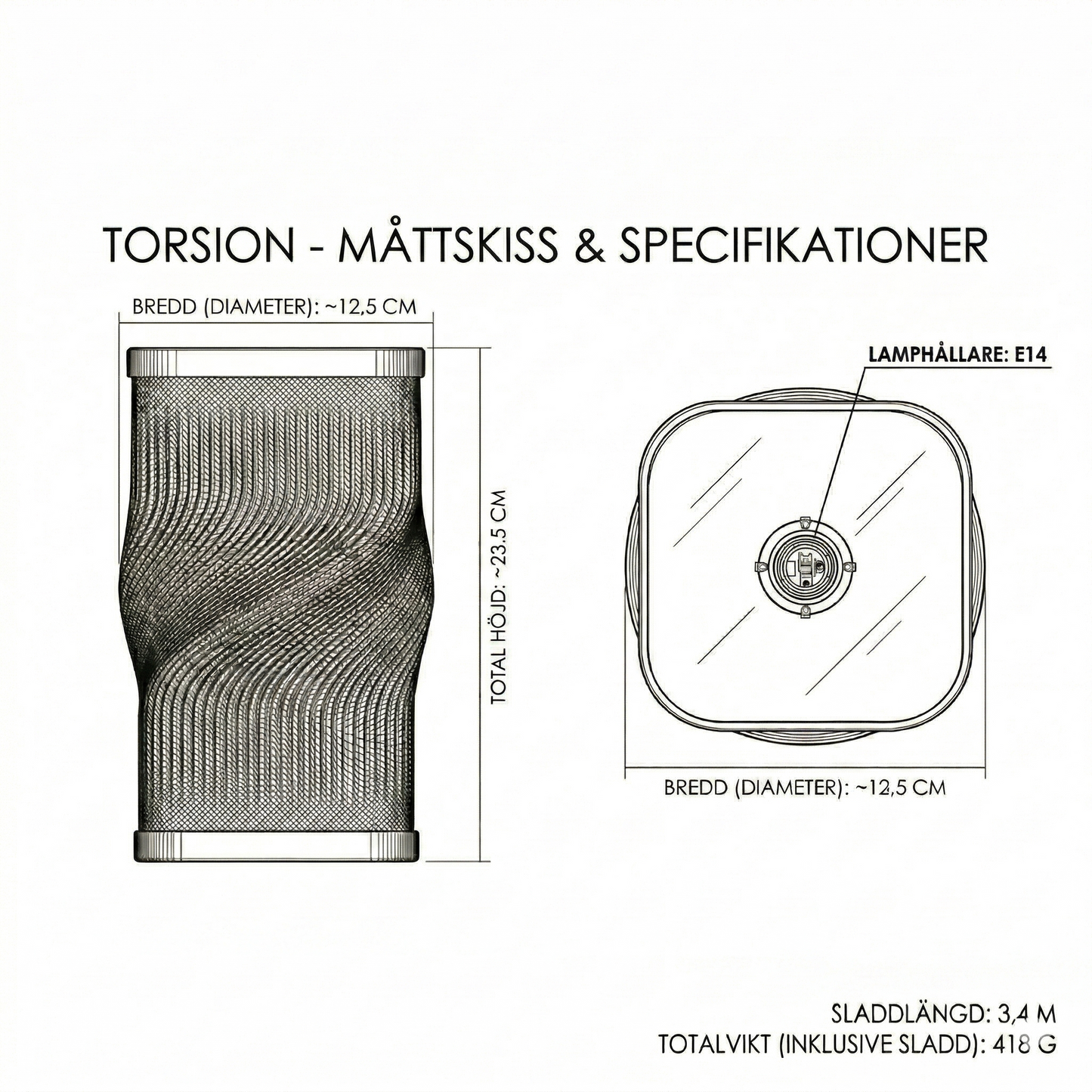 Torsion – Designlampa med tidlös elegans