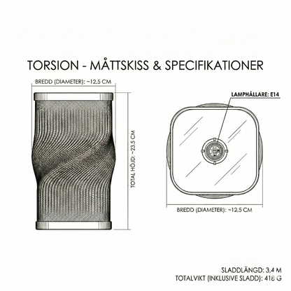 Torsion – Designlampa med tidlös elegans