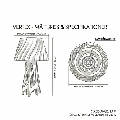 Vertex – Designlampa med grafisk elegans